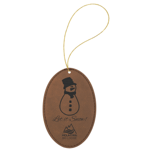 Leatherette Oval Ornament - available in 9 colors