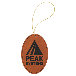 Leatherette Oval Ornament - available in 9 colors