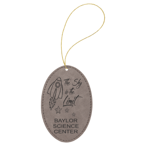 Leatherette Oval Ornament - available in 9 colors