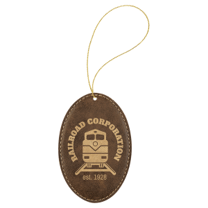 Leatherette Oval Ornament - available in 9 colors