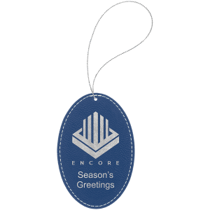 Leatherette Oval Ornament - available in 9 colors