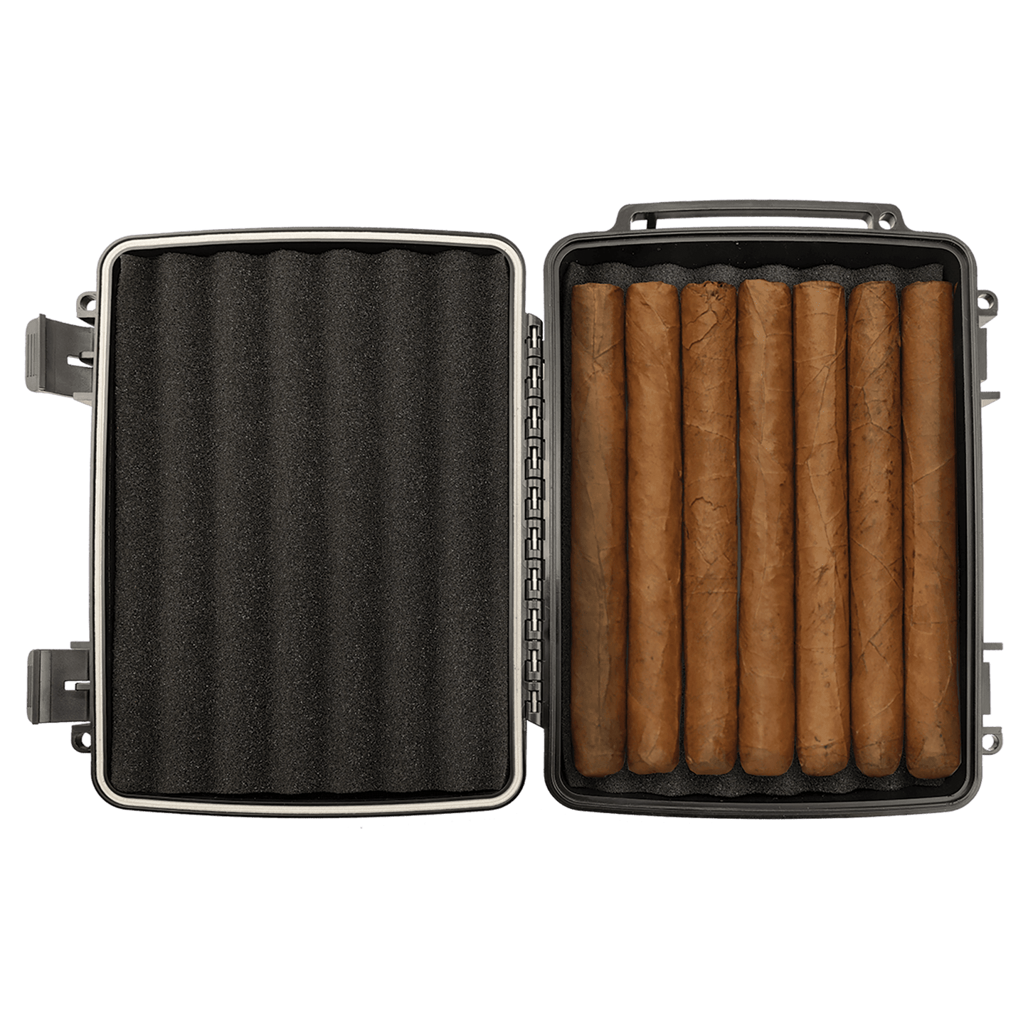 Travel Cigar Case - Laserable Leatherette, Creekside Collection, Dark Brown