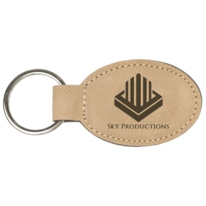Leatherette Keychains - Engraved with your design or logo