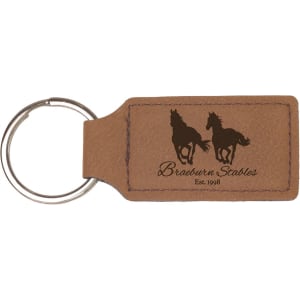 Leatherette Keychains - Engraved with your design or logo