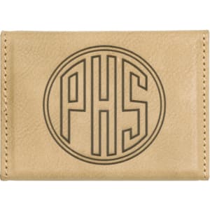 Laserable Leatherette Hard Business Card Holder