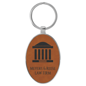 Leatherette Keychains - Engraved with your design or logo