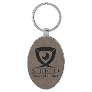 Leatherette Keychains - Engraved with your design or logo
