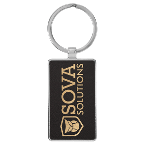Leatherette Keychains - Engraved with your design or logo