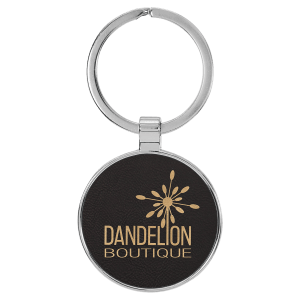 Leatherette Keychains - Engraved with your design or logo