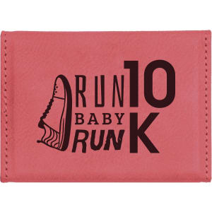 Laserable Leatherette Hard Business Card Holder