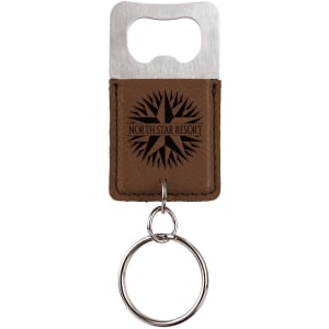 Leatherette Keychains - Engraved with your design or logo