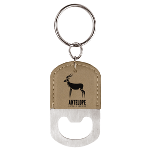 Leatherette Keychains - Engraved with your design or logo