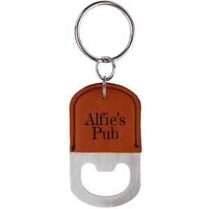 Leatherette Keychains - Engraved with your design or logo