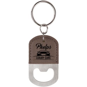Leatherette Keychains - Engraved with your design or logo