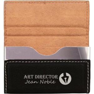Laserable Leatherette Hard Business Card Holder