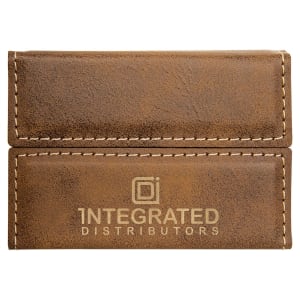 Laserable Leatherette Hard Business Card Holder