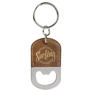 Leatherette Keychains - Engraved with your design or logo