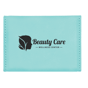 Laserable Leatherette Hard Business Card Holder