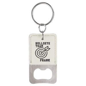 Leatherette Keychains - Engraved with your design or logo