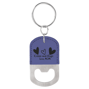 Leatherette Keychains - Engraved with your design or logo