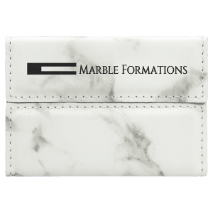 Laserable Leatherette Hard Business Card Holder