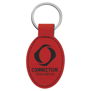 Leatherette Keychains - Engraved with your design or logo