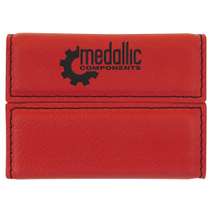 Laserable Leatherette Hard Business Card Holder