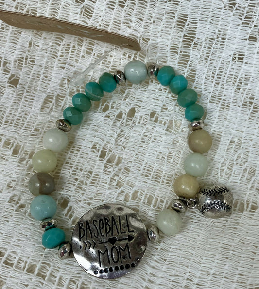 #590 Baseball mom bracelet