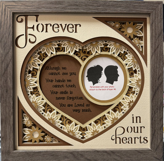 3D Memorial Forever Shadowbox- Brown
