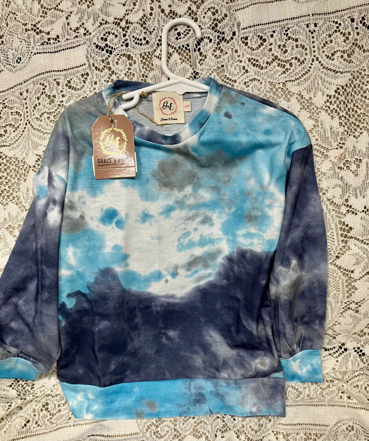 #2741 Kids L/S tie dye shirt sz4/5