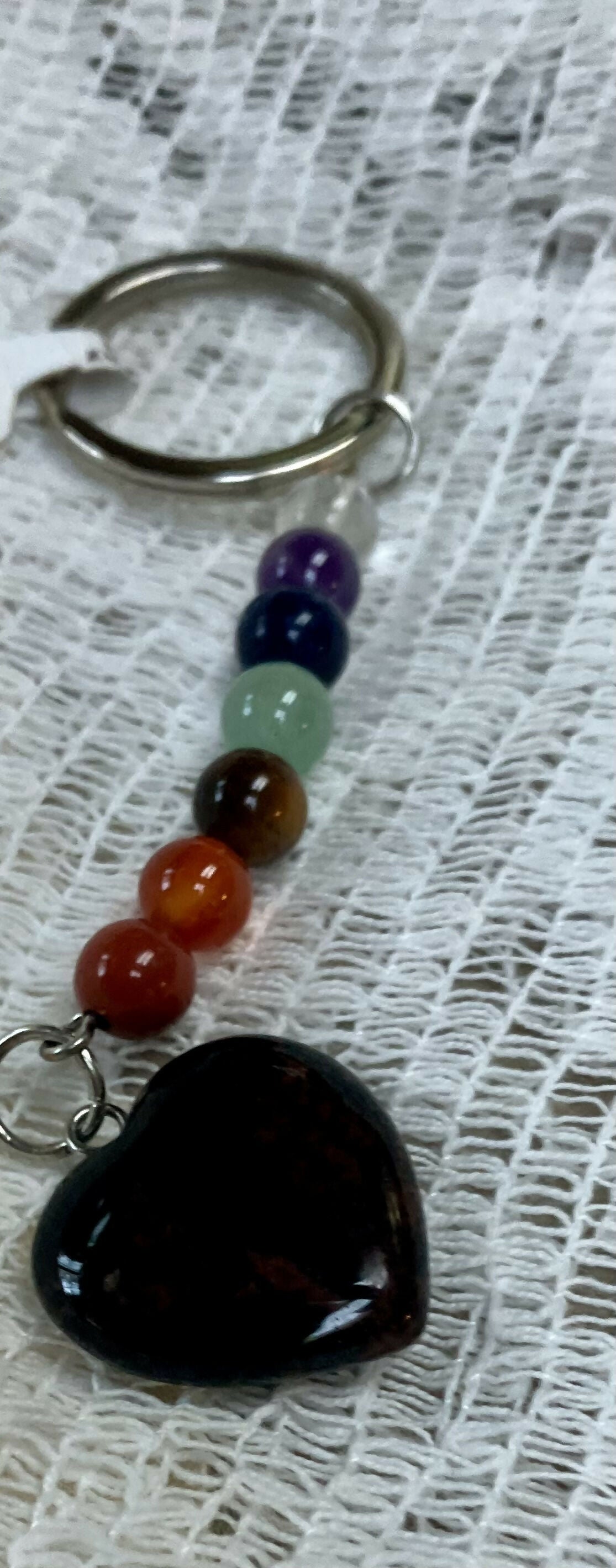 #3214 Crystal heart keychain