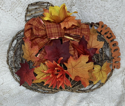 #3232 Handmade welcome pumpkin decor