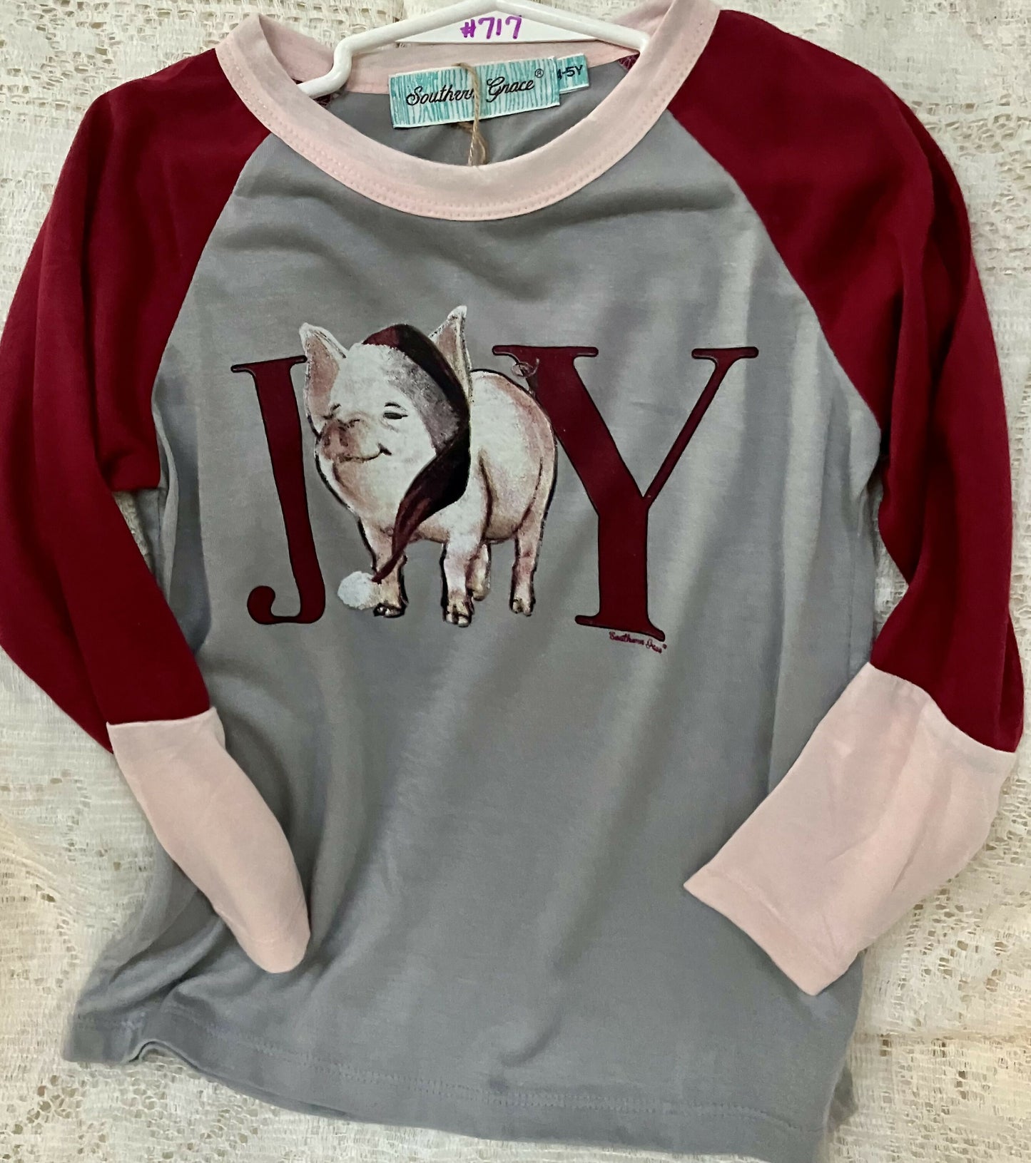 Girls pig/joy shirt #1648