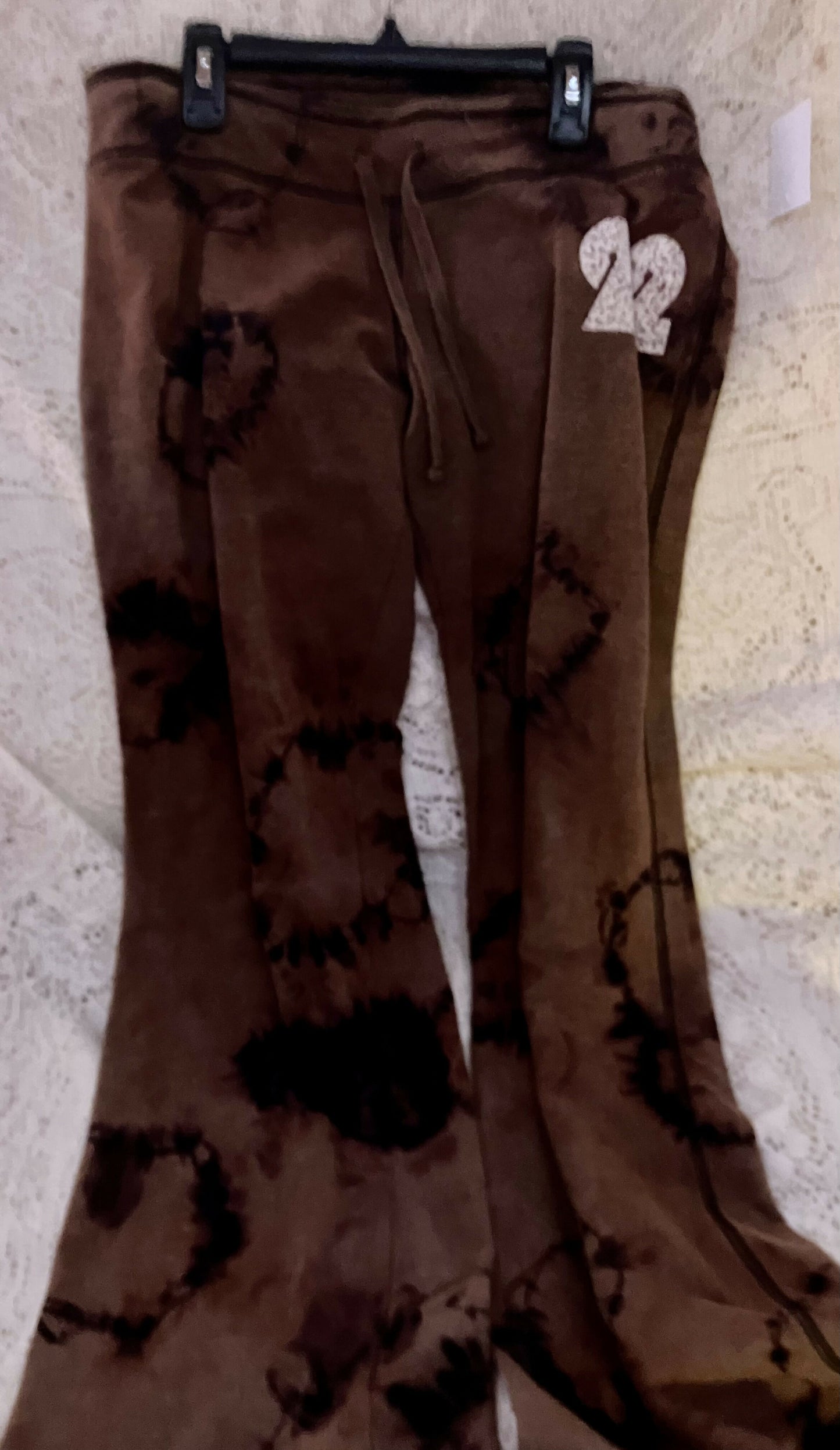 Hand bleached sweatpants sz LG #2865
