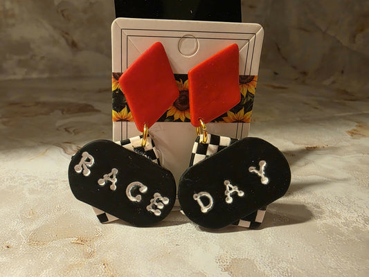 Race Day Dangle Studs