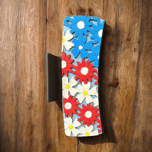Patriotic Floral Hair Clip