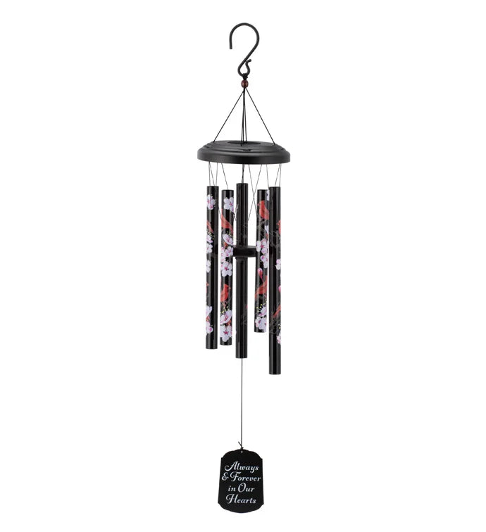 Cardinal/Flower Sentiment Windchime