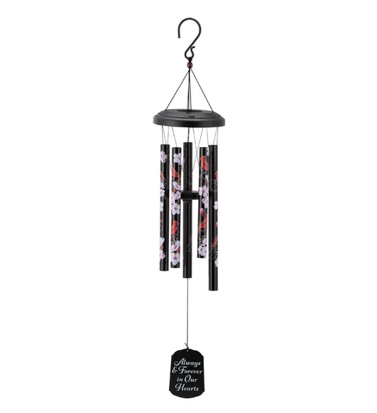 Cardinal/Flower Sentiment Windchime