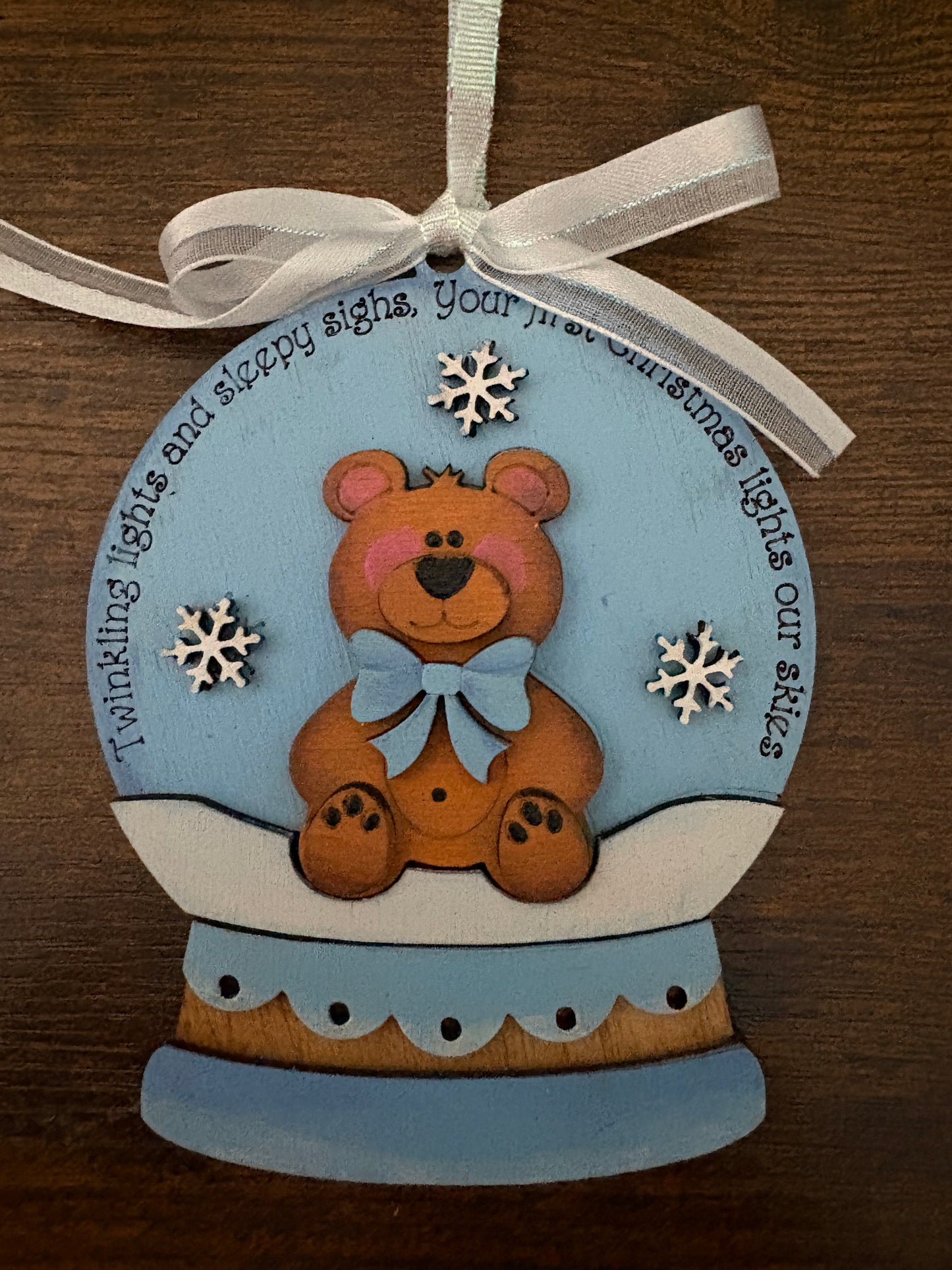 Baby Boy Bear Ornament