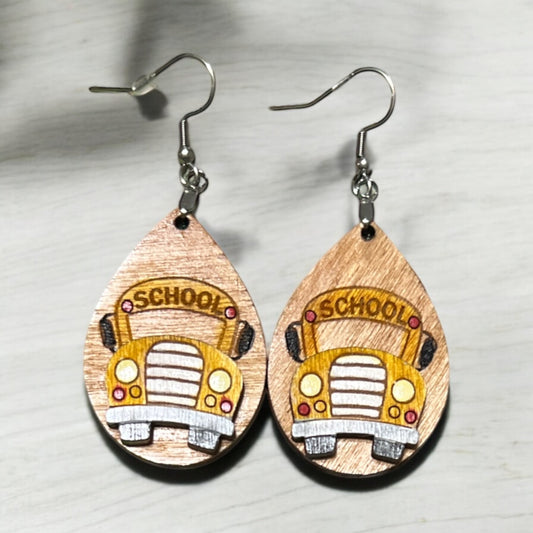 School Bus Earrings
