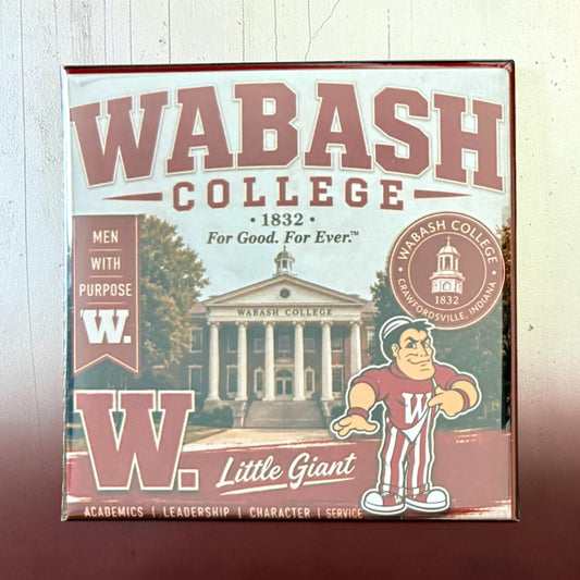 Wabash College Square Magnet