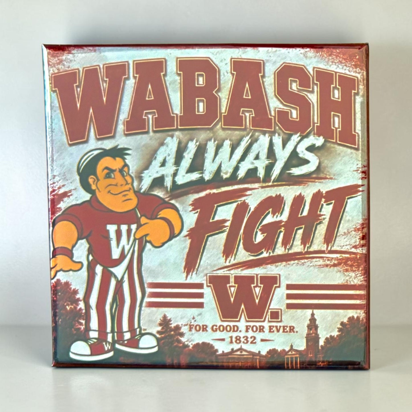 Wabash College Square Magnet