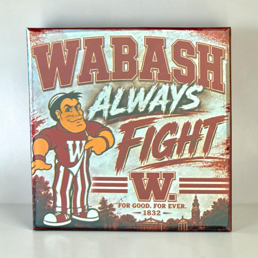 Wabash College Square Magnet
