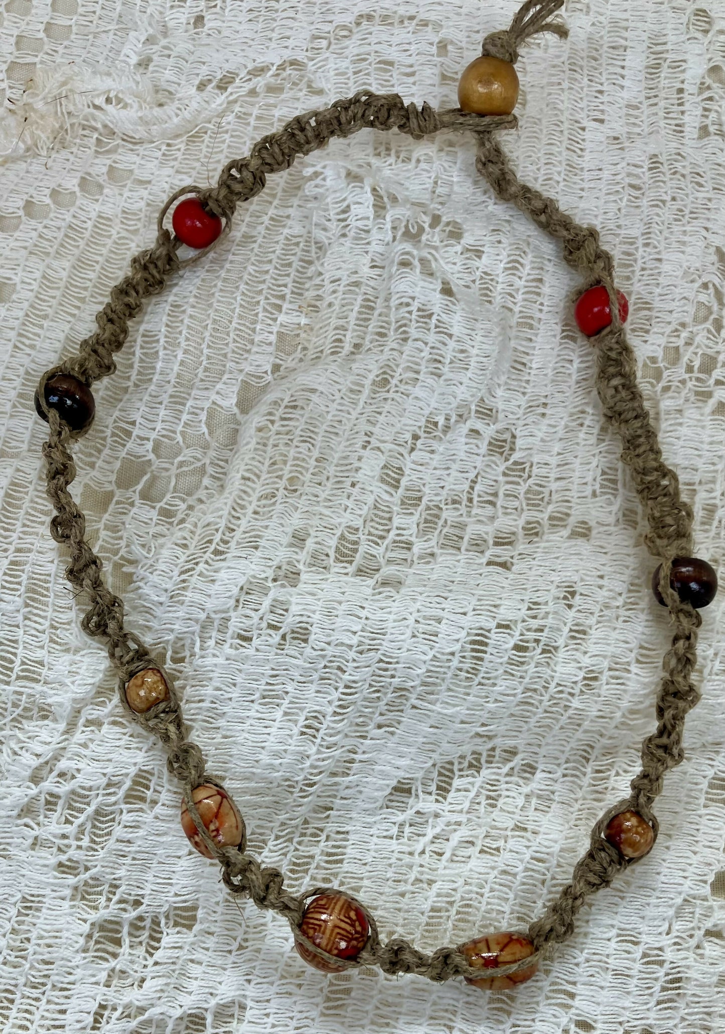 #1213 Handmade macramé necklace
