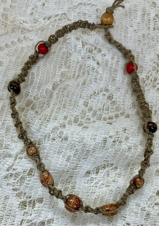 #1213 Handmade macramé necklace