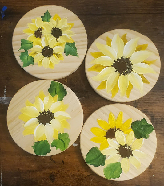 sunflower coasters