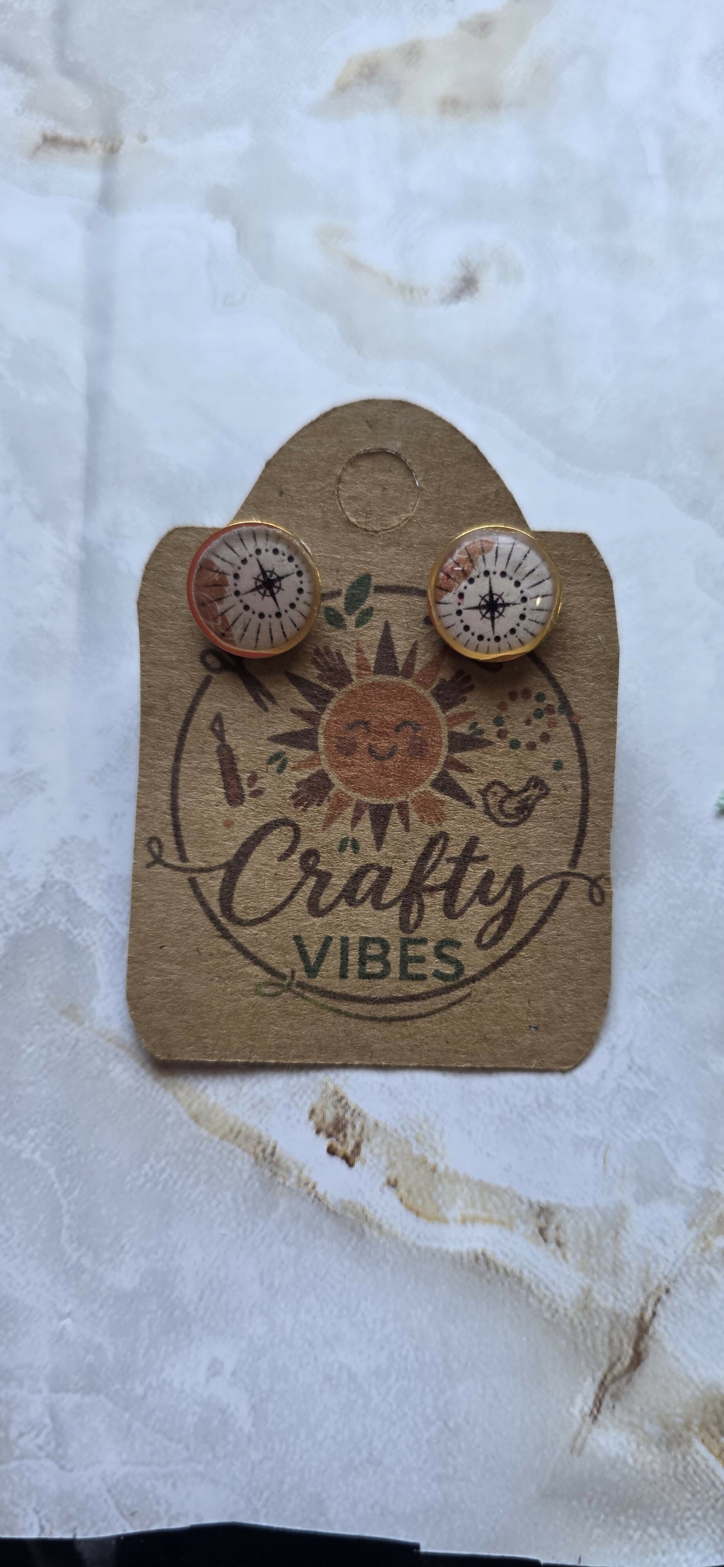 Compass Stud Earrings