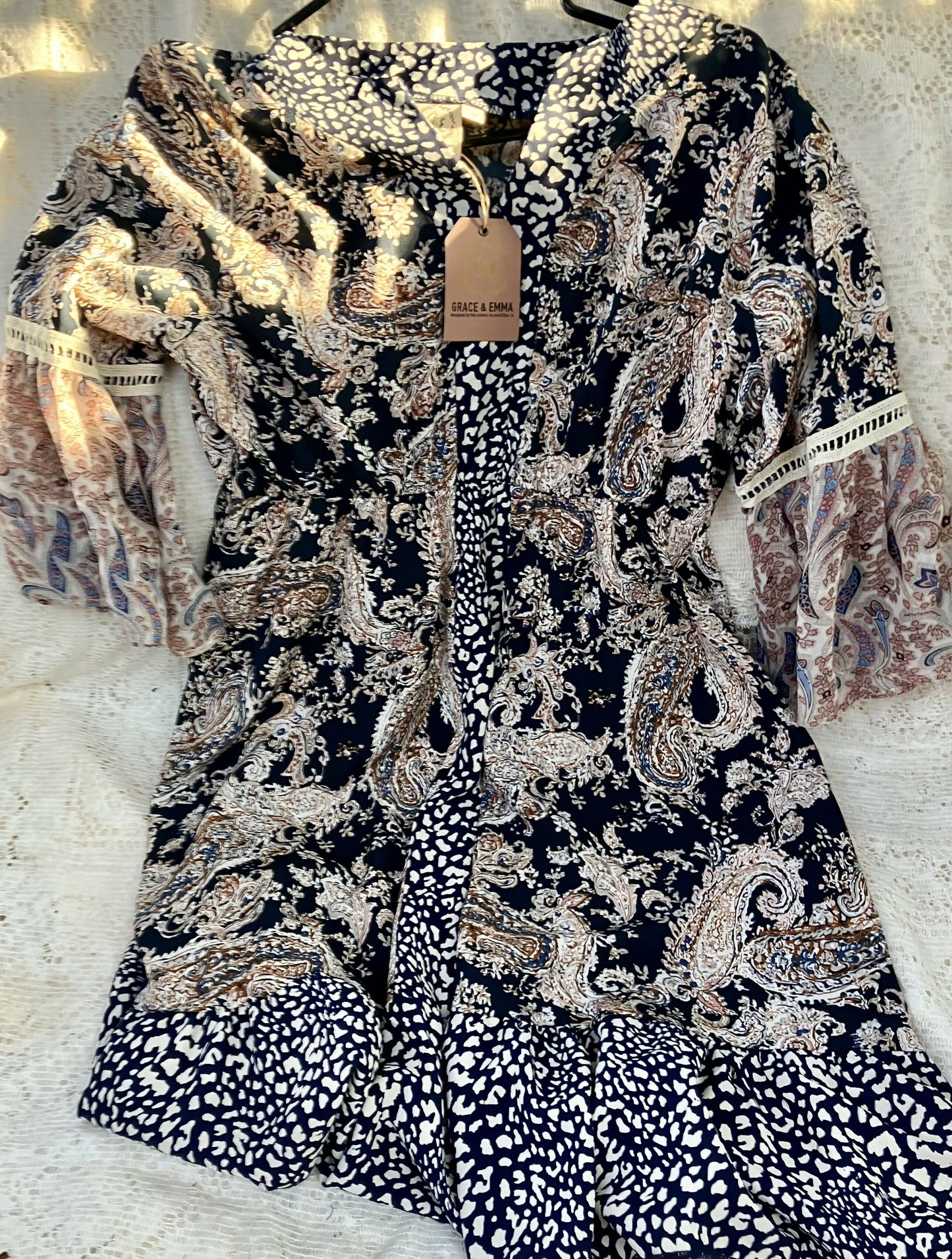 G & E Paisley dress Med #2573