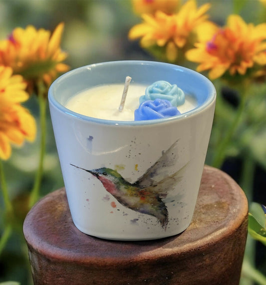Rose scented hummingbird container 12oz