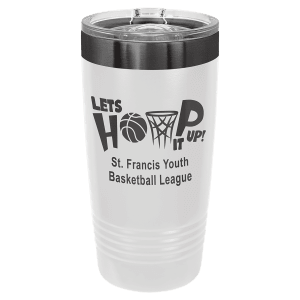 Ion Plated White/Ghost Black Drinkware